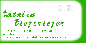 katalin bisztriczer business card